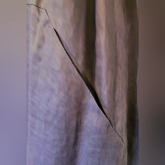 J. Jill indigo/blue linen dress with collar, buttons and slash pockets. Size XL. - Picture 8 of 8